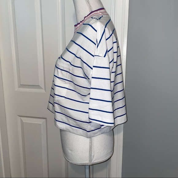 NWOT Quicksilver Stripe Crop Tee - Picture 9 of 11